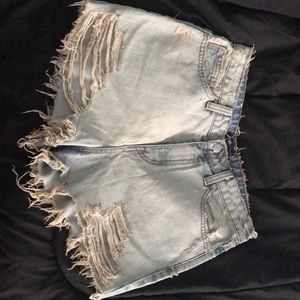 Nasty gal high waisted acid wash shorts